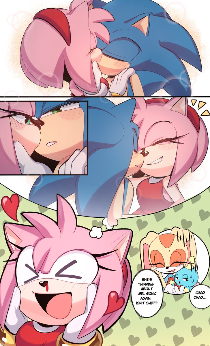They kissed! 
#SonAmy 

A collab with @chinchila010 
Thank you for letting me collab with you 🥹