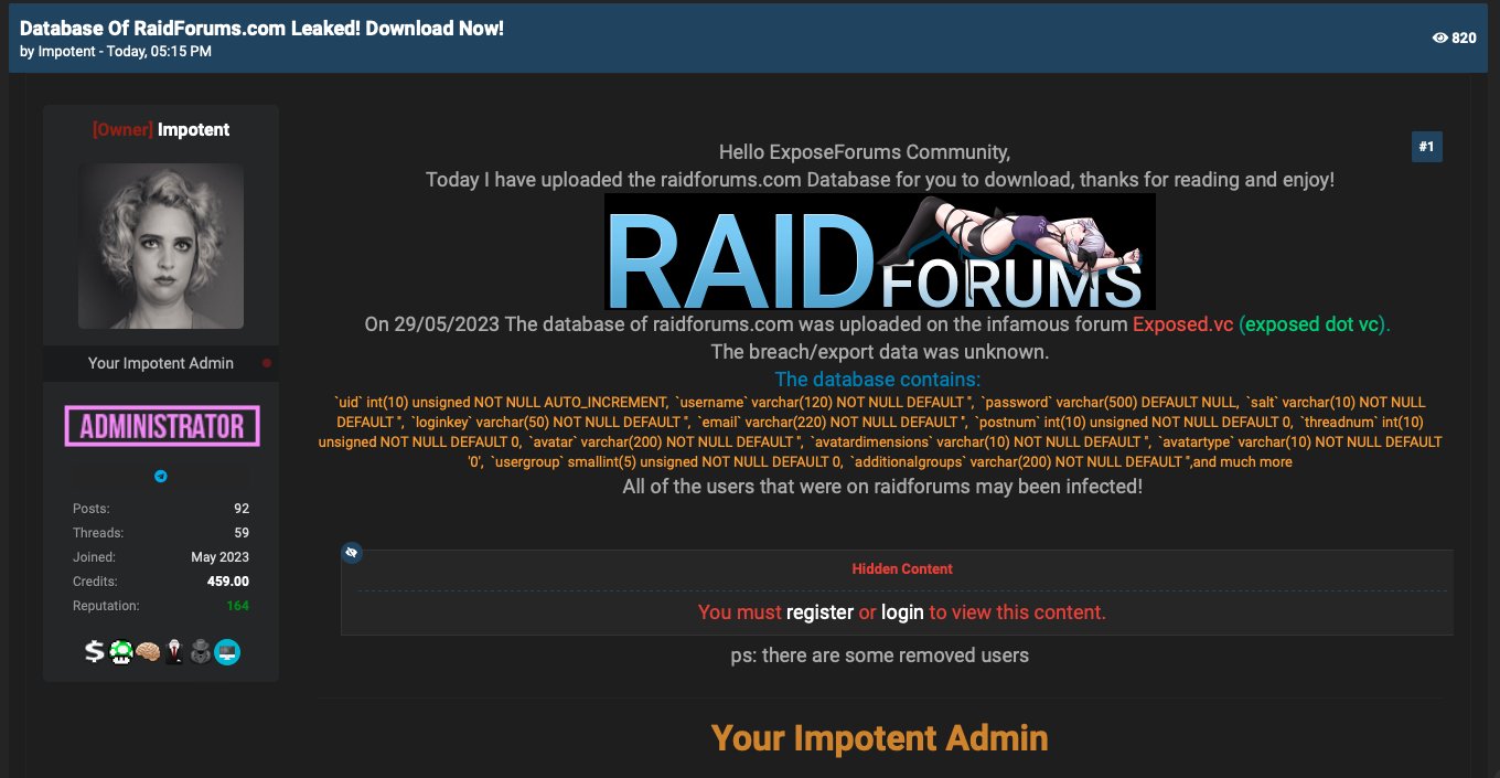 RaidForums Veri Sızıntısı 