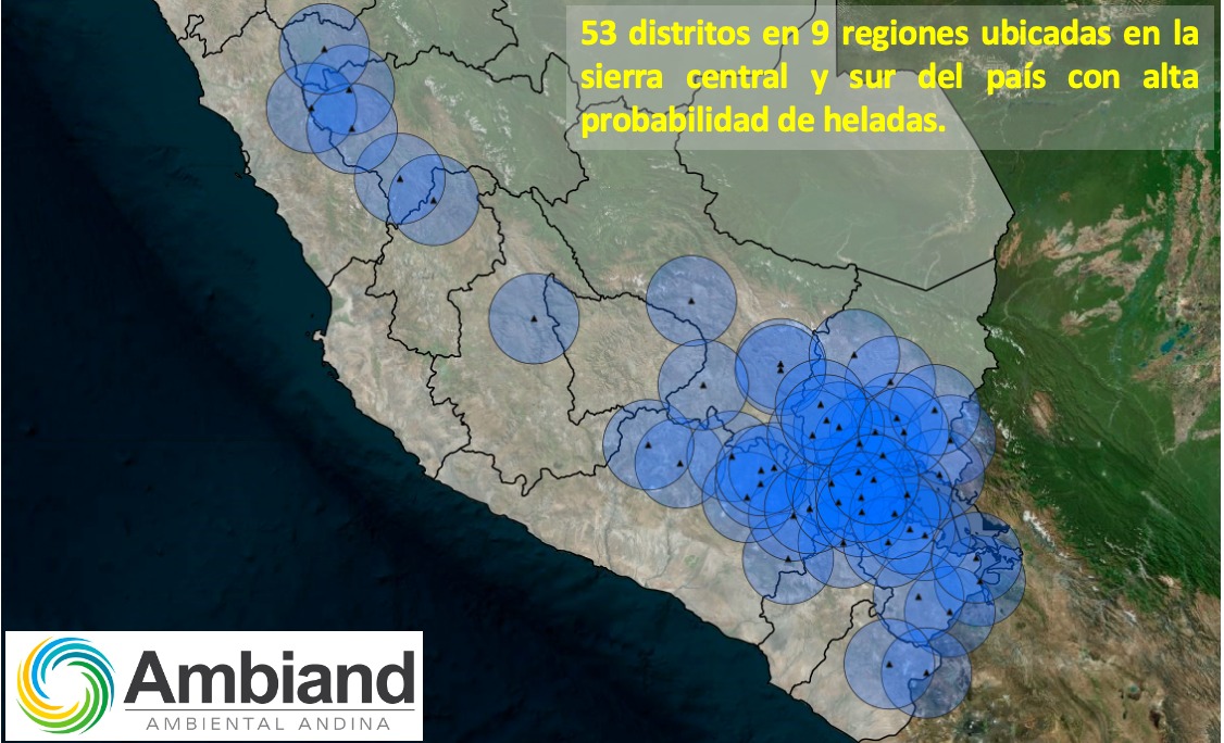 #Ahora Alta probabilidad de Heladas en las siguientes regiones. #TomarPrecaucion 🧥📢
