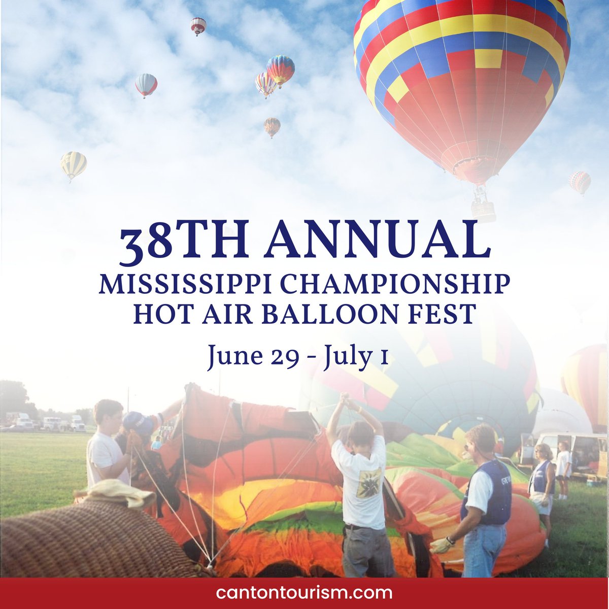 Join us for the 38th annual Mississippi Championship Hot Air Balloon Fest in Canton. This is one of our favorite events of the year and we can't wait to see all of you there! #MSHotAirBalloonFest #CantonMS