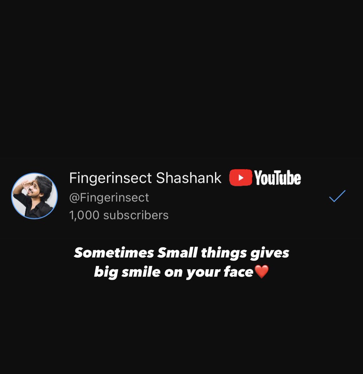 fingerinsect's tweet photo. Happiness is when you completed your 1k Subscribers on YOUTUBE #1ksubscribers #youtube #fingerinsect #shashankvishwakarma https://t.co/HZfV6m8wNL