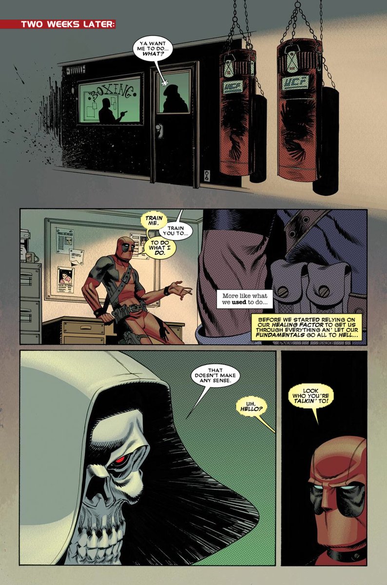 TDeadcool's tweet photo. #DeadpoolFacts

Quand Wade avait perdu sont facteur guérisseur, il est allé demandé à Taskmaster de l'entraîner comme si ça vie en dépendait parce que il avait trop pris l'habitude de compter sur sont facteur guérisseur durant c'est combats. https://t.co/TgiRO5Mcej