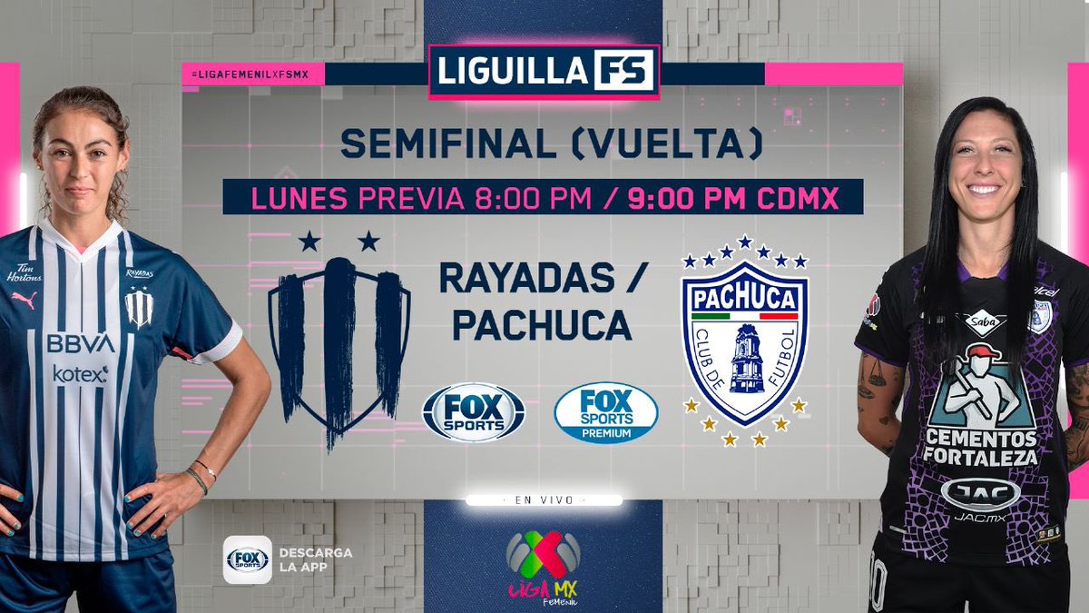 dtAlex_Aguinaga's tweet photo. Las #TuzasxFSMX no pudieron romper el empate en casa, ahora las #RayadasxFSMX buscan el boleto a la final en el gigante de acero⚽
9PM CDMX - @Rayadas 🆚 @TuzosFemenil
Acompáñanos hoy desde las 8PM con la previa en vivo y en exclusiva por @FOXSportsMX y #FSPremiumMX 🖥 https://t.co/yPDRkXwzrY
