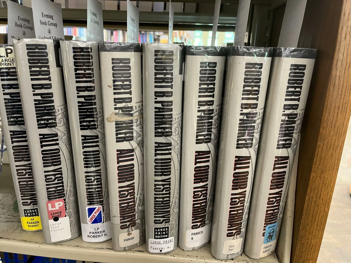 WaylandLib's tweet image. Mon, 6/5 @ 7pm Evening Book Group
This month&apos;s book is All Our Yesterdays by Robert B Parker. Now meeting in person! Email  btuttle@minlib.net for Zoom link to participate virtually. Pick up a copy at the Circulation Desk. #eveningbookgroup #librarybookgroup #allouryesterdays