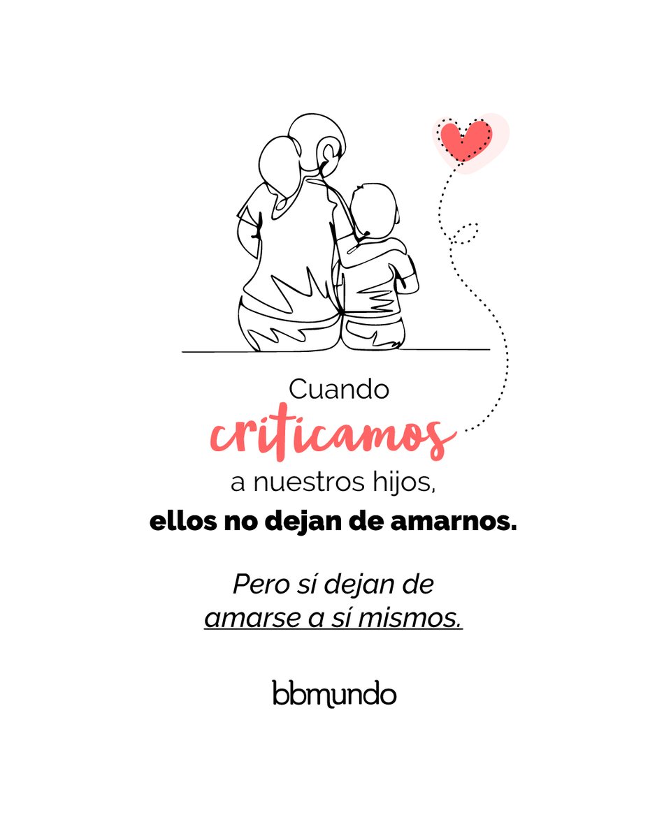 bbmundo_com's tweet photo. Aquello que le digas será la forma en que se verá a sí mismo. Criticar no es ayudar, no es motivarlo ni enseñarle nada. Cuida tus palabras, porque dificilmente se le olvidarán a tu pequeño. https://t.co/6aXvL2yUaA