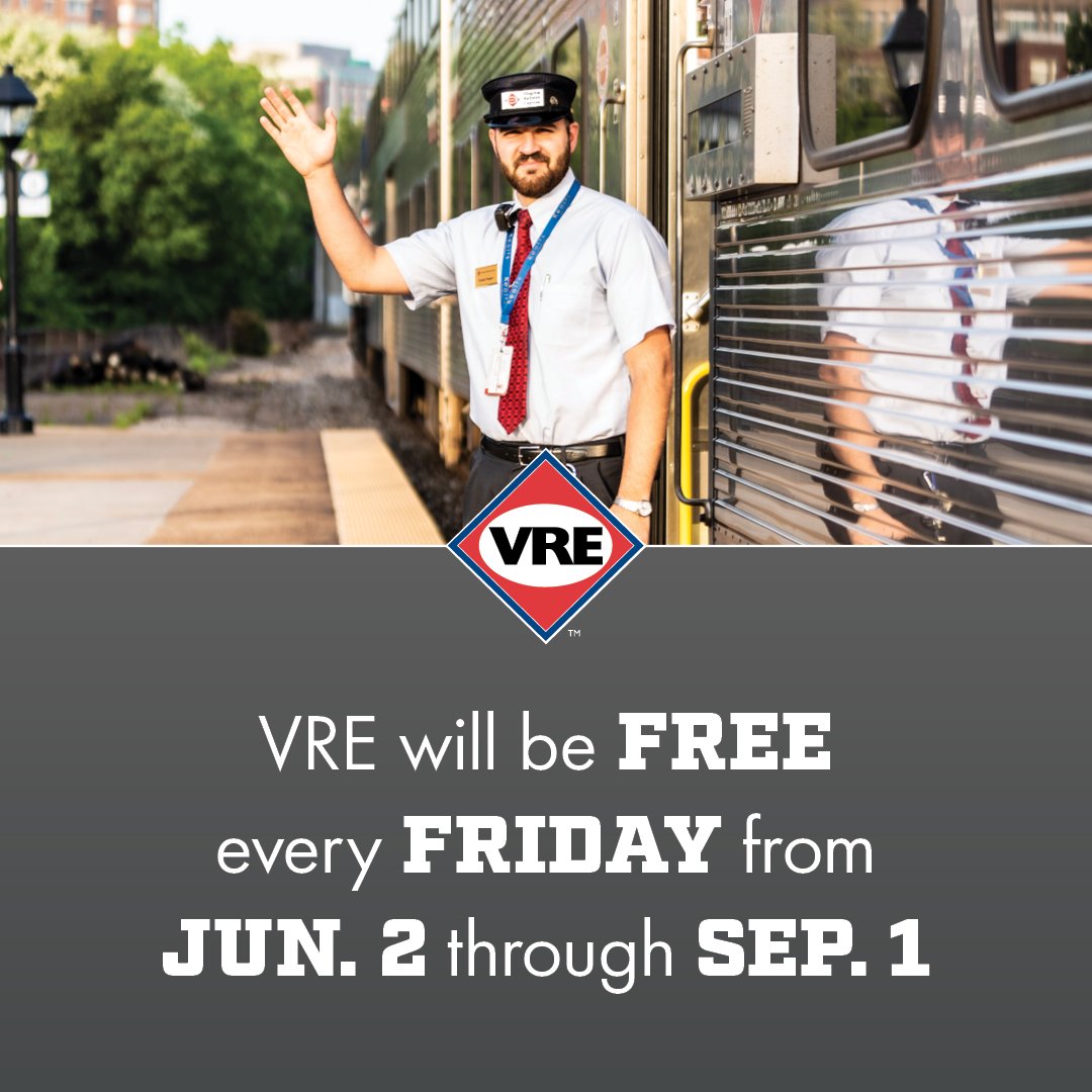 Virginia Railway Express on Twitter "Starting this week, Fridays are