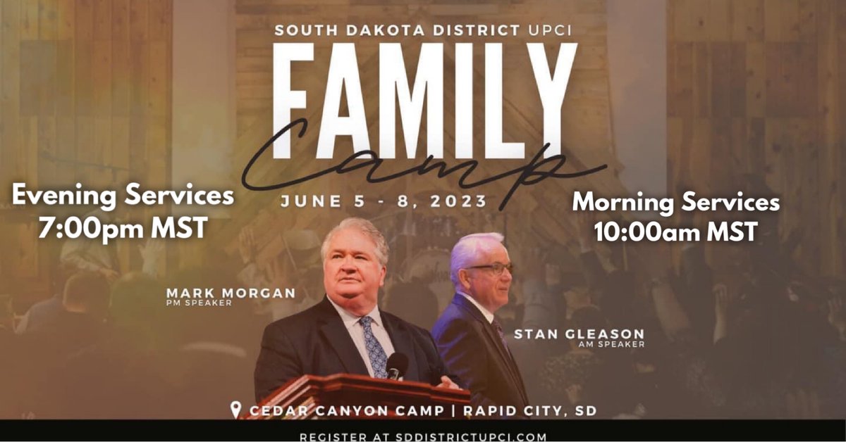 1 week away!
Evening services 7pm MST
Morning services 10am MST
