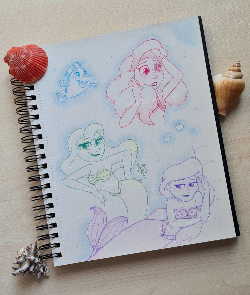 _VeronikaArt_'s tweet photo. 🌊🫧Ariel🫧🌺
I wanted to redraw my favorite poses and emotions that Ariel had in Ariel's Beginning🥰✨️
#Disney #disneyfanart #TheLittleMermaid #ArielsBeginning #Ariel #arielfanart #MerMay2023 #MerMay #mermaid #mermaidart #traditionalart #fanart #myart https://t.co/3oURu9ukEC
