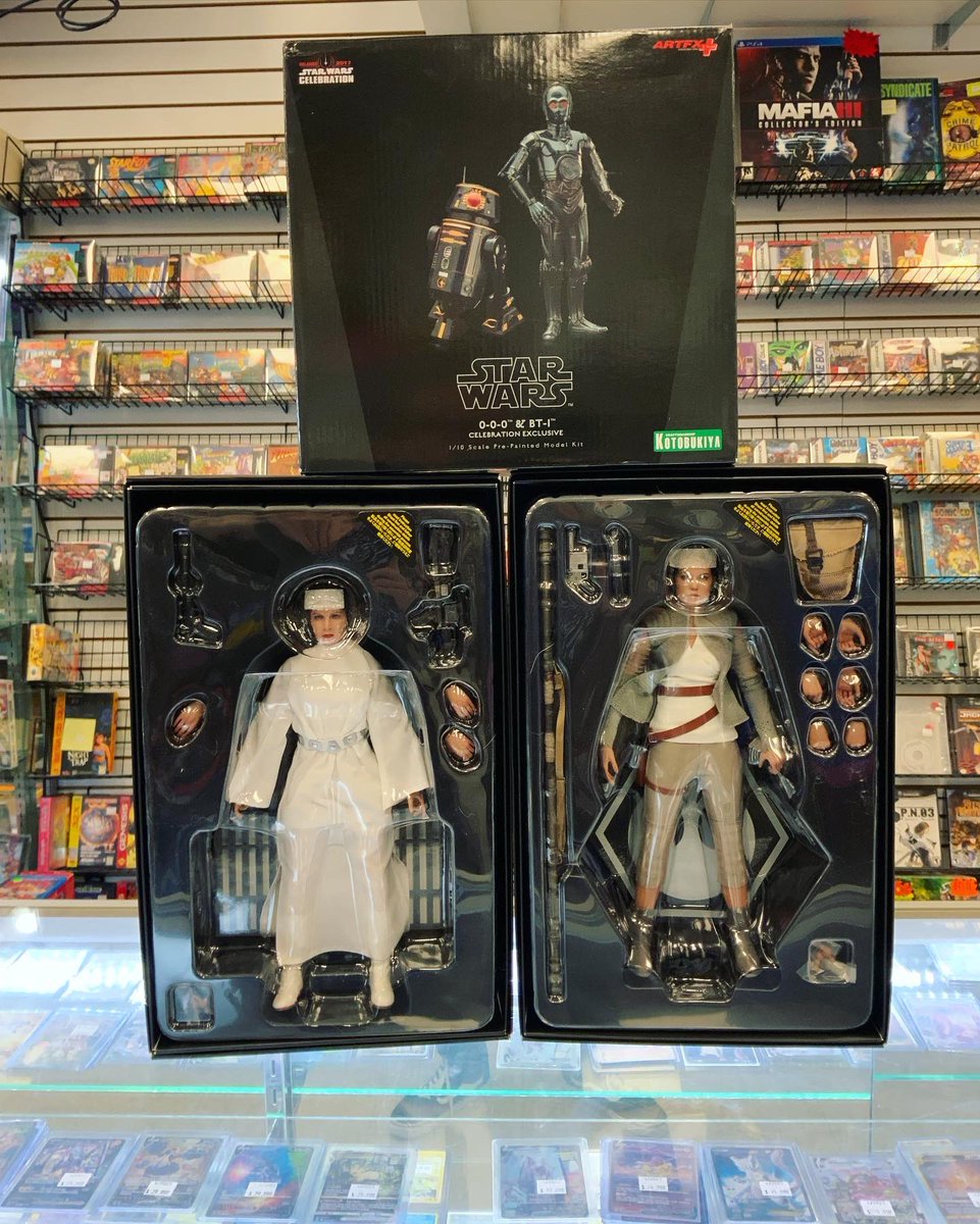 Star Wars! Some figures in stock! This is perfect for those Star Wars Fans. #starwars #starwarsfigures #starwarscelebration #jedi #lightsaber #kotobukiya #videogames #gamestore #retroreplaybelair #shoplocal #maryland