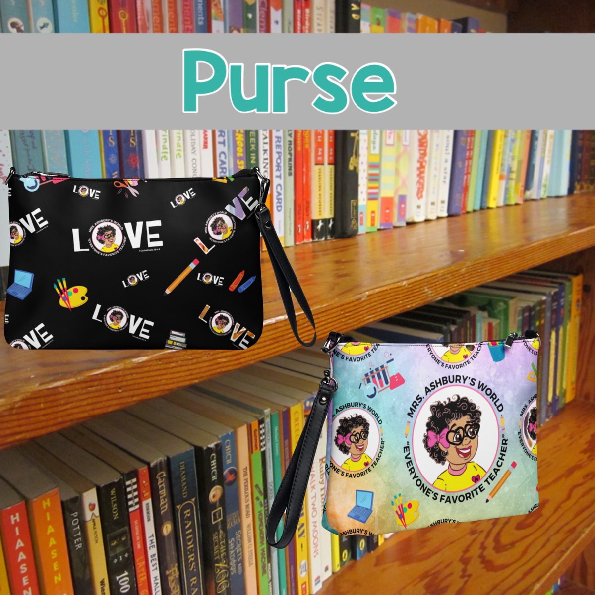 Yes, believe your eyes! #mrsashburysworld purse. Wear it as a crossbody or clutch. Perfect for the young #scholar in your life or for yourself ❤️.  #authorrekiabeverly
#mrsashbury #purse #kidsaccessories #accessories #outfits
