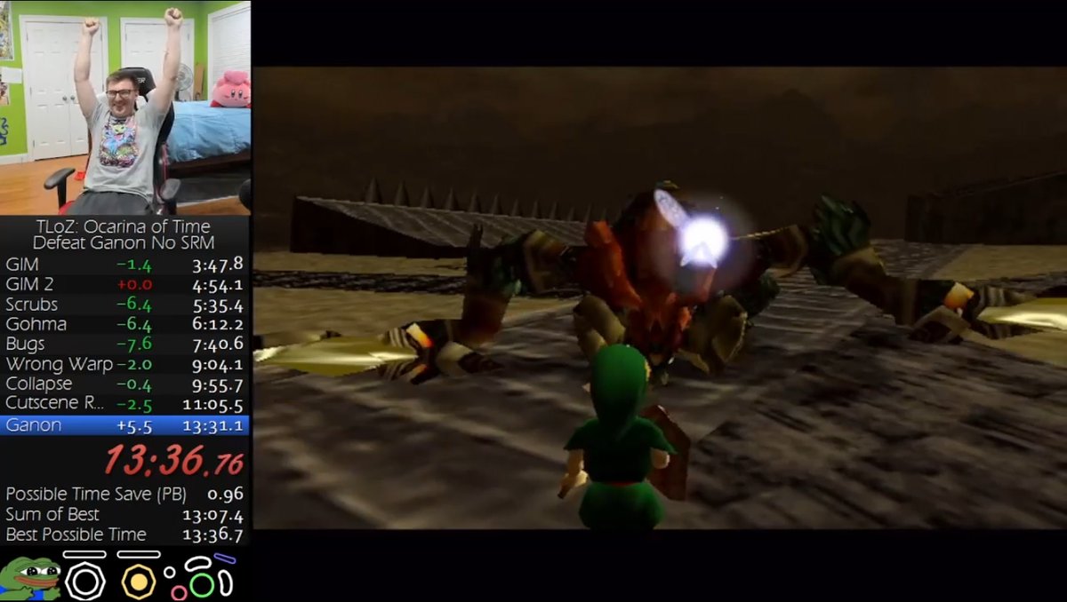 I MISSED THE FINAL SPLIT BUT WE GOT THE 2X IN DEFEAT GANON. 😭😭 (13:28.433)