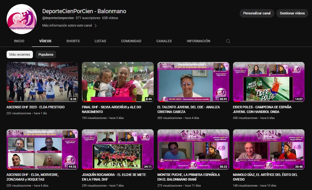 Deporte100x100's tweet photo. #YouTubeDeporteCienPorCien 

➕ de 6⃣5⃣0⃣ vídeos de protagonistas del balonmano...

https://t.co/EQJLth7Jtu https://t.co/xNQuYPg71u