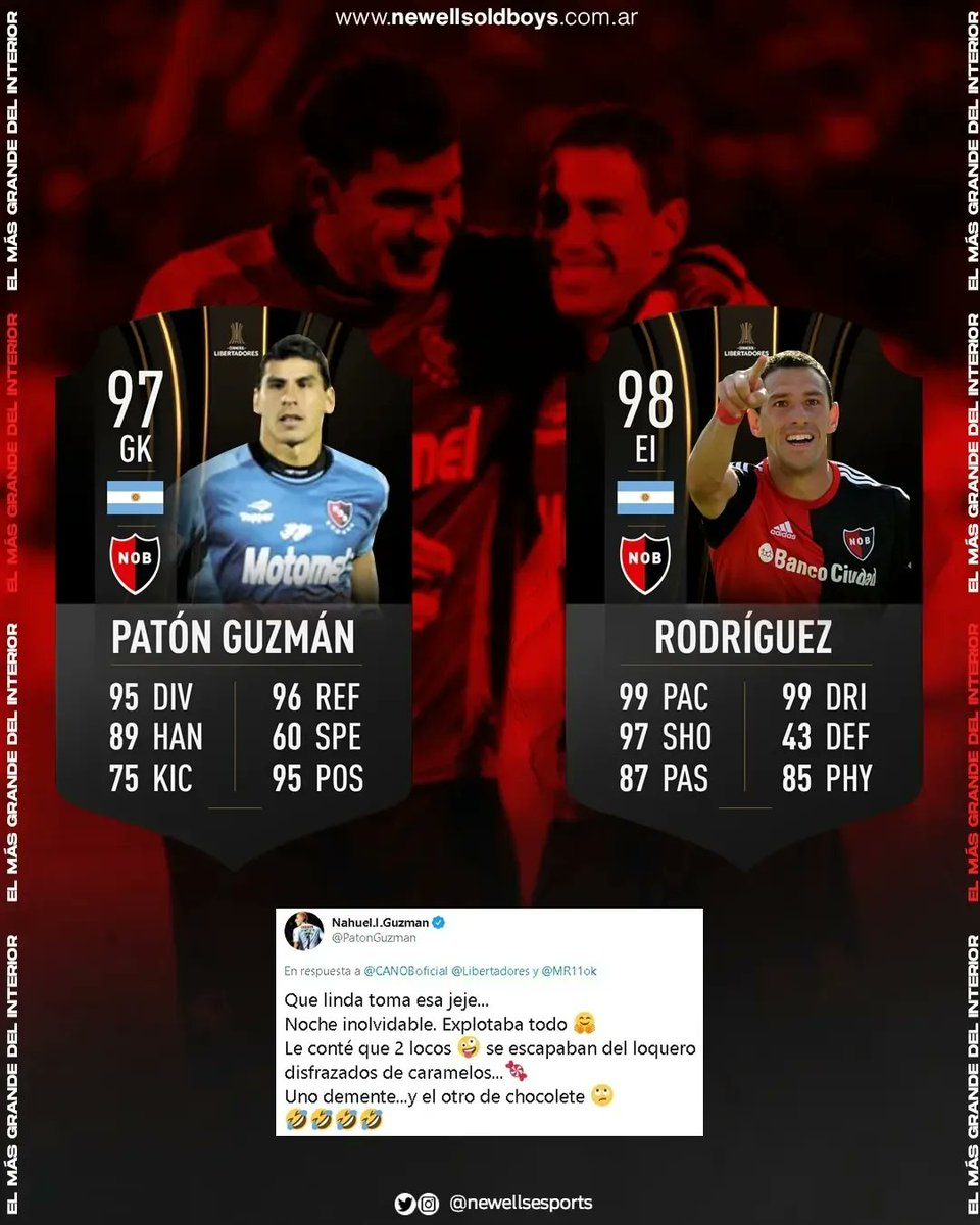 NewellsEsports's tweet photo. Noche mágica en el parque 🔴⚫

➡️ Un día como hoy, pero de 2013, Guzmán y Maxi se vistieron de héroes al eliminar a Boca en los cuartos de final de Copa Libertadores.

Hermosa noche ¿Verdad? 😁 https://t.co/Et7hdJfAF4
