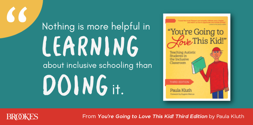 "Nothing is more helpful in learning about inclusive schooling than doing it." (Order the upcoming third edition of this @PaulaKluth  bestseller here: ecs.page.link/8hcBi) #quotes #inclusion