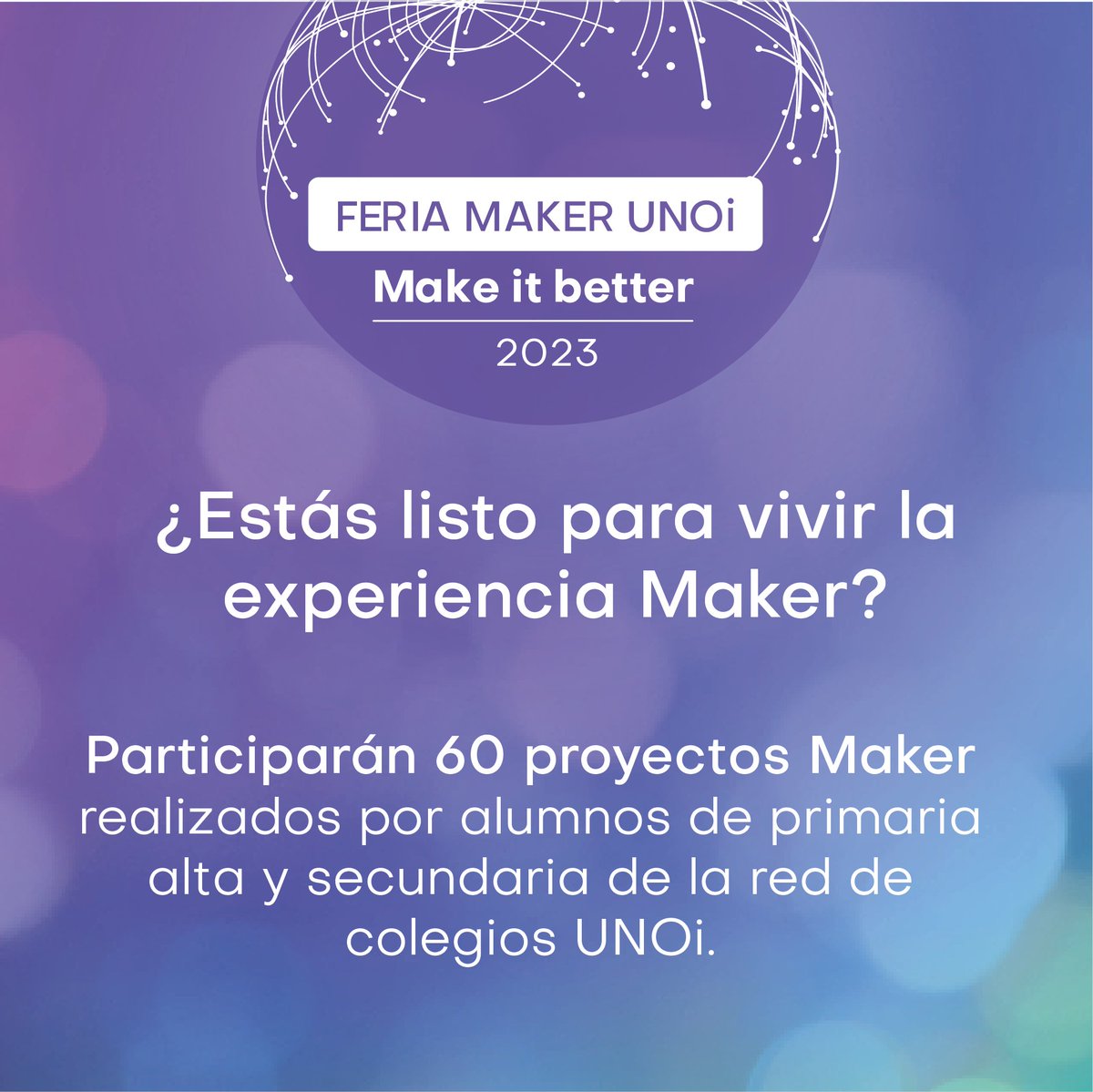 La #FeriaMakerUNOi está por comenzar. ¿De dónde nos visitarás? #SomosMaker #makers #ColegiosMakers #UNOiMéxico