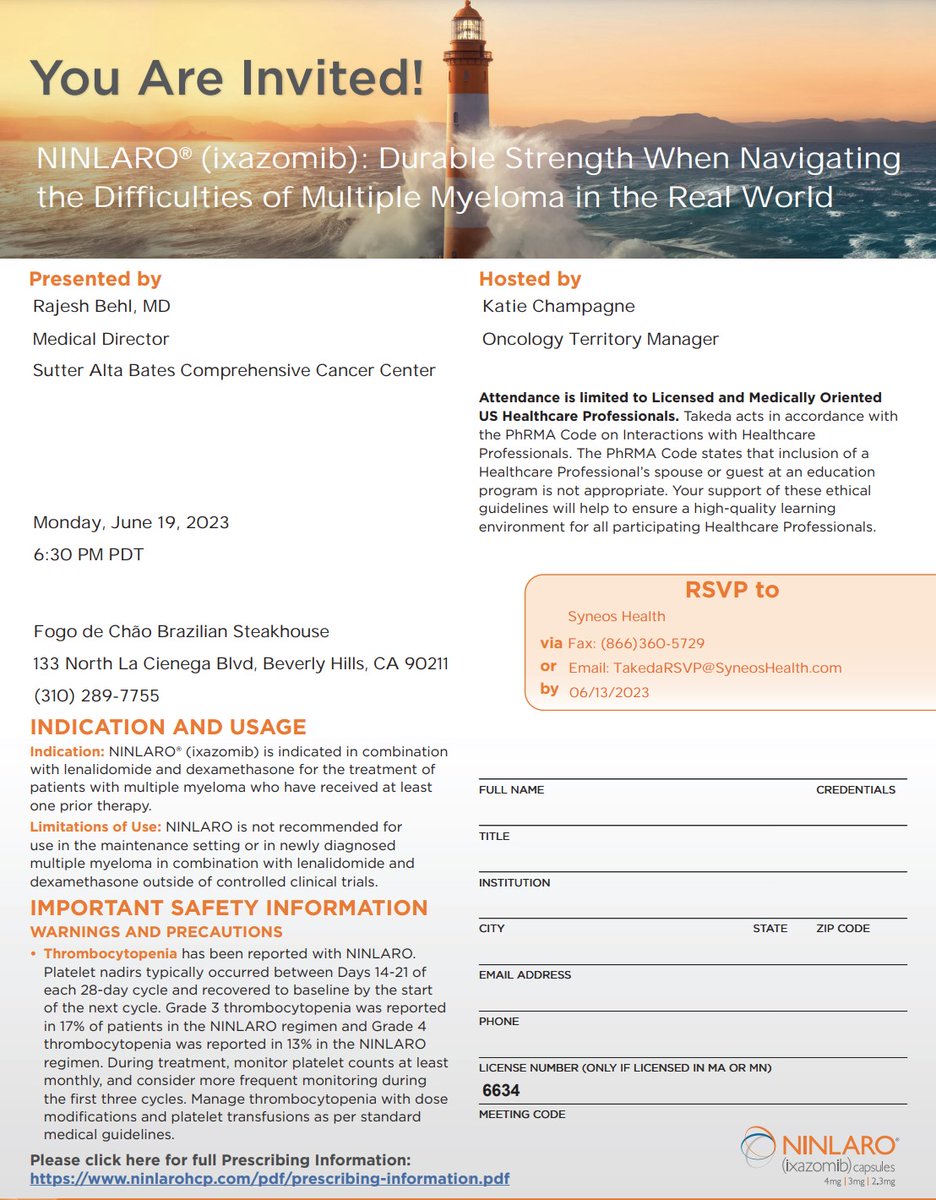 CSHPsocal's tweet image. Hello, Please join us for our upcoming educational dinner on June 19, 2023!

A confirmed RSVP is required to attend the event. (please see flyer for instruction)

Feel free to reach out to us if you have any questions!