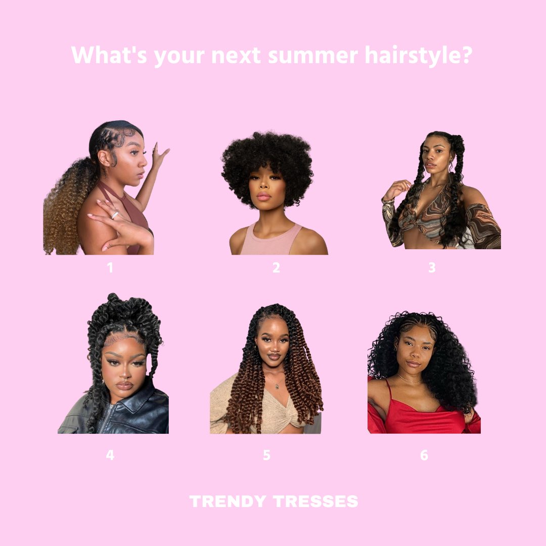 Summer’s around the corner 😌
What style are you picking? 👀

#trendytresses #summerhairstyles #type4hair