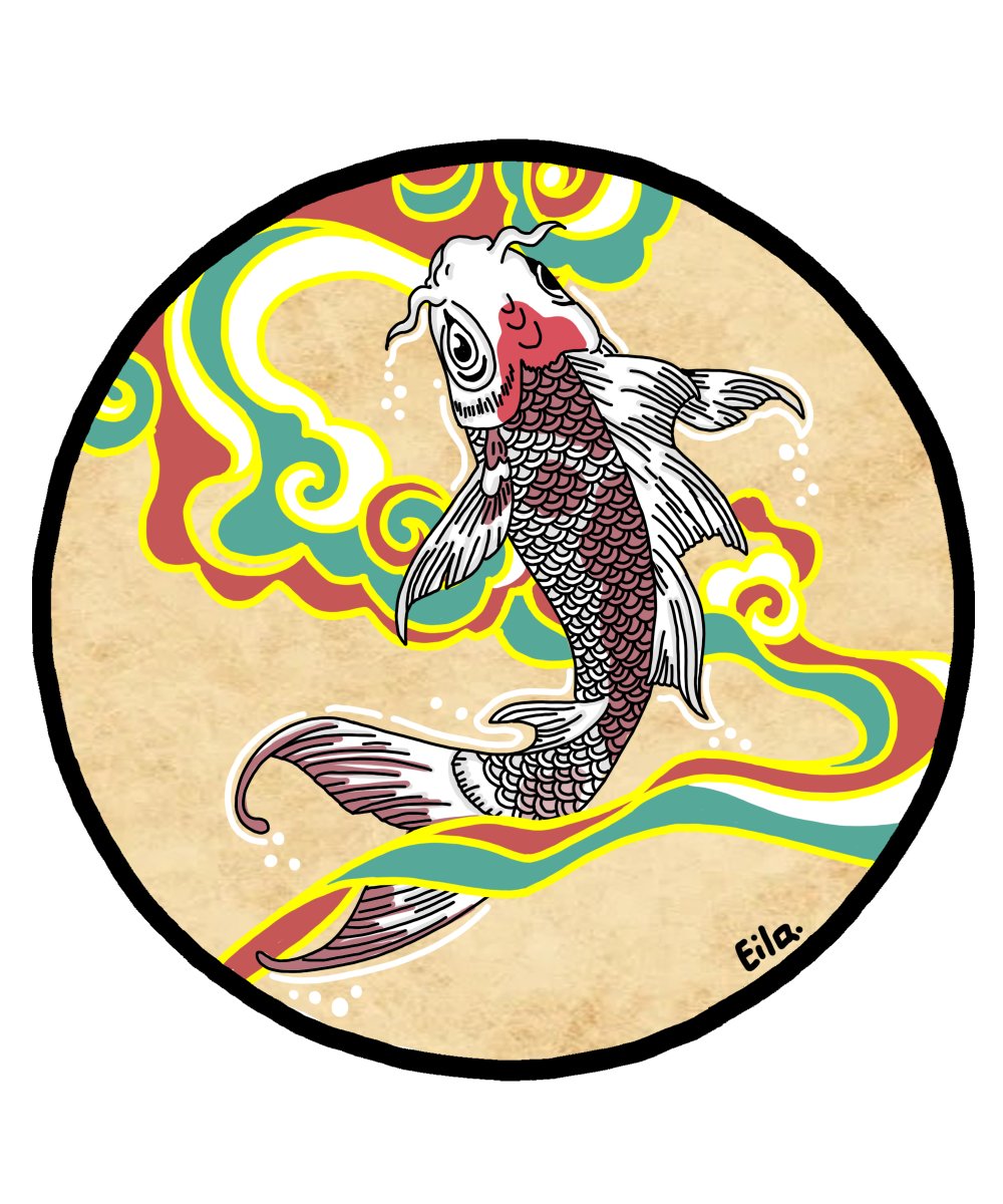 ปลาคราฟ
#tattoo 
#minimal 
#cartoon 
#animal  
#fancycarp 
#fish