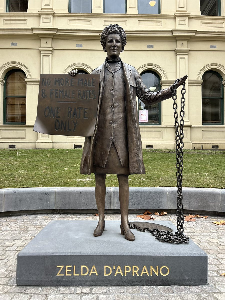 Today we unveiled the Zelda D’Aprano statue outside Trades Hall. A tribute, not just to a legendary feminist union activist but also to the collective of staunch union women who came before her, stood alongside her and continue to fight today for equality for working women.