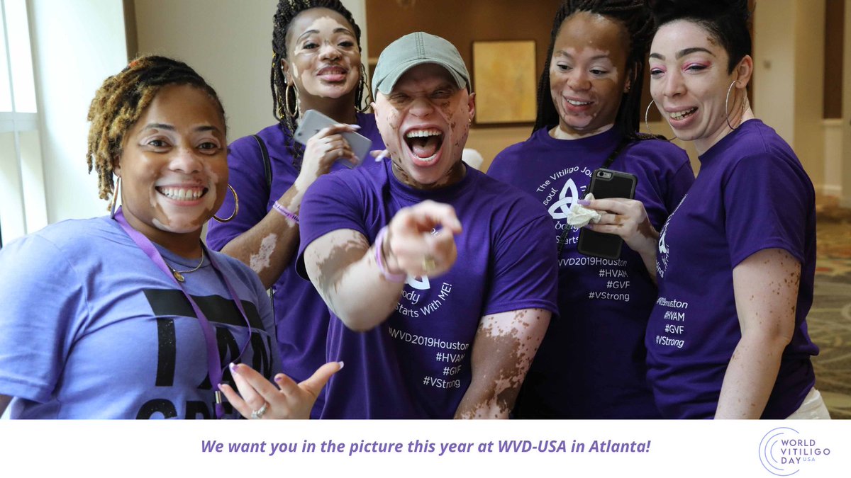 MyVitiligoTeam (@myvitiligoteam) on Twitter photo #Vitiligo community members: <a href="/StepUp4Vitiligo/">Global Vitiligo Foundation</a> wants you in the picture for this year’s #WorldVitiligoDay-USA event on June 23-25 in Atlanta! Now’s the time to register for #WVDATL23-themed Acceptance. Treatment. Love. 2023.wvdusa.org #Vitiligo community members: <a href="/StepUp4Vitiligo/">Global Vitiligo Foundation</a> wants you in the picture for this year’s #WorldVitiligoDay-USA event on June 23-25 in Atlanta! Now’s the time to register for #WVDATL23-themed Acceptance. Treatment. Love. 2023.wvdusa.org