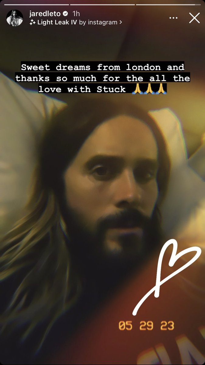 Bedtime selfie from #JaredLeto My favourite kind of selfies!!!! ❤️ #SexyAsHell From Jared’s Instagram.