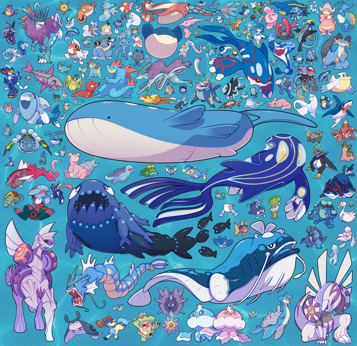 RT @CheepsterArt: Hi, I drew every pure/primary water-type pokemon................... 
i should not have done this https://t.co/CpYNEoIrnu