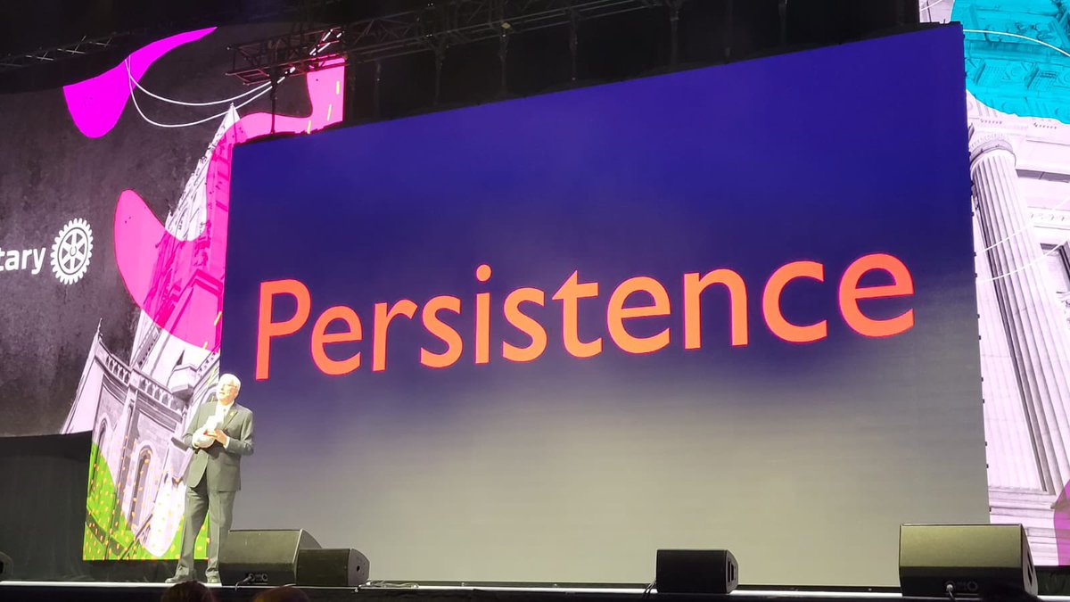 “We can be a part of history and finally eradicate polio, but we won’t get there without one quality: Persistence.”

- Ian H.S. Riseley, The Rotary Foundation Trustee Chair <a href="/EndPolioNow/">EndPolioNow</a> #Rotary23 #EndPolio