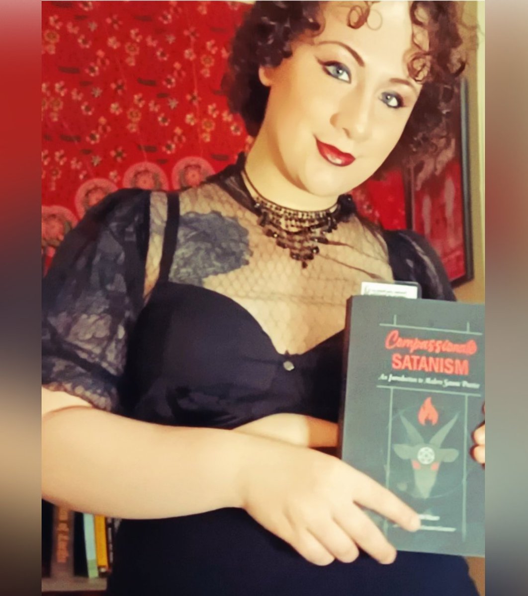 Currently reading & discussing Compassionate Satanism by Lilith Starr on my Onlyfans. Join for some commentary and learning. 🤘😈🤘 #booklover #dominatrix #books #reading #satanic #religiousfreedom #philosophy #satanism #atheism #satanist #lilith