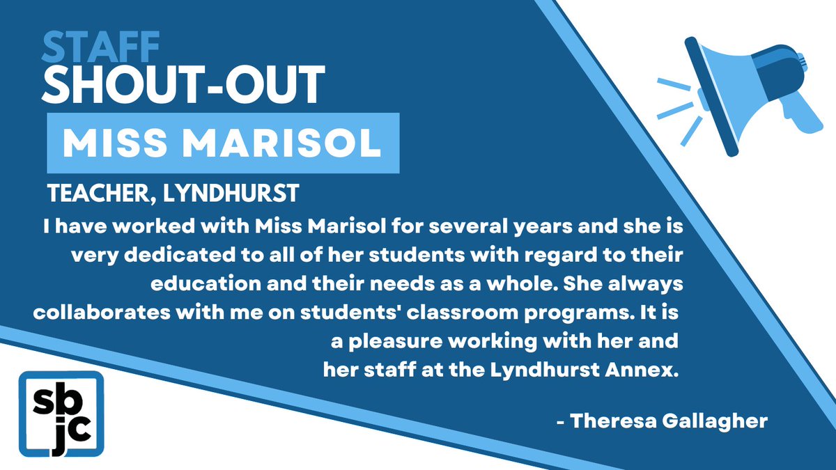 wearetheSBJC's tweet photo. This week we wrap up our month-long #SBJCStaffShoutOuts where our staff members have been celebrating each other! #WeAreTheSBJC https://t.co/o3VmraUQlr