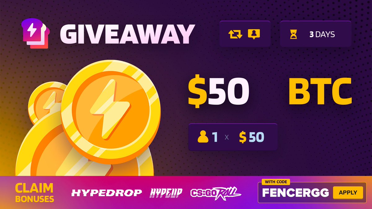HypeBread 🍞 (@hypebread) on Twitter photo 🪙 $50 #BTC #Giveaway 🪙
🍞How to enter🍞
✅Follow <a href="/HypeBread/">HypeBread 🍞</a>
✅Like & Retweet
✅Like & retweet the pinned tweet
1 winner will be picked in 3 days Good luck! 🪙 $50 #BTC #Giveaway 🪙
🍞How to enter🍞
✅Follow <a href="/HypeBread/">HypeBread 🍞</a>
✅Like & Retweet
✅Like & retweet the pinned tweet
1 winner will be picked in 3 days Good luck!