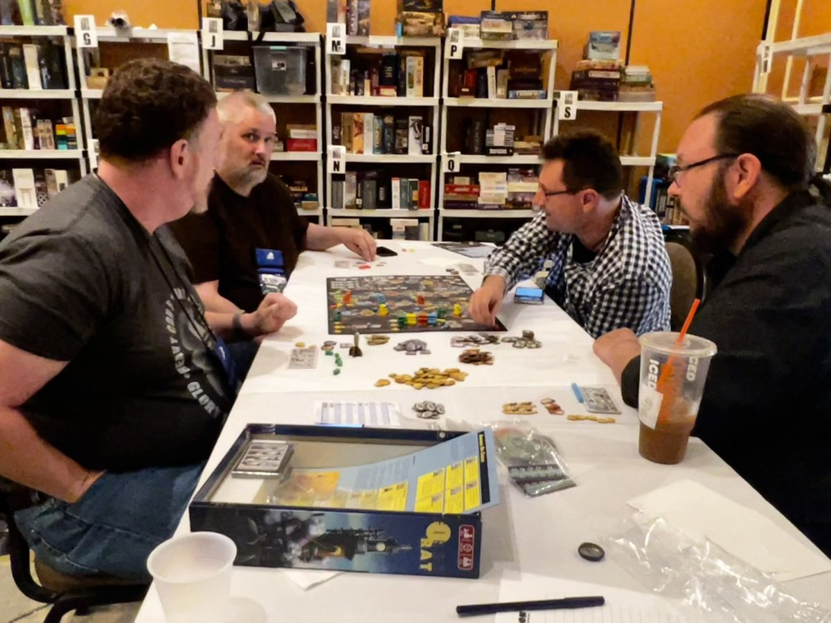 HeavyCardboard's tweet photo. More First Rat. Some Castles of Burgandy. Terraforming Mars with expansions. And Stick ‘Em. - at #HeavyCon6 https://t.co/ehTQsANhqb