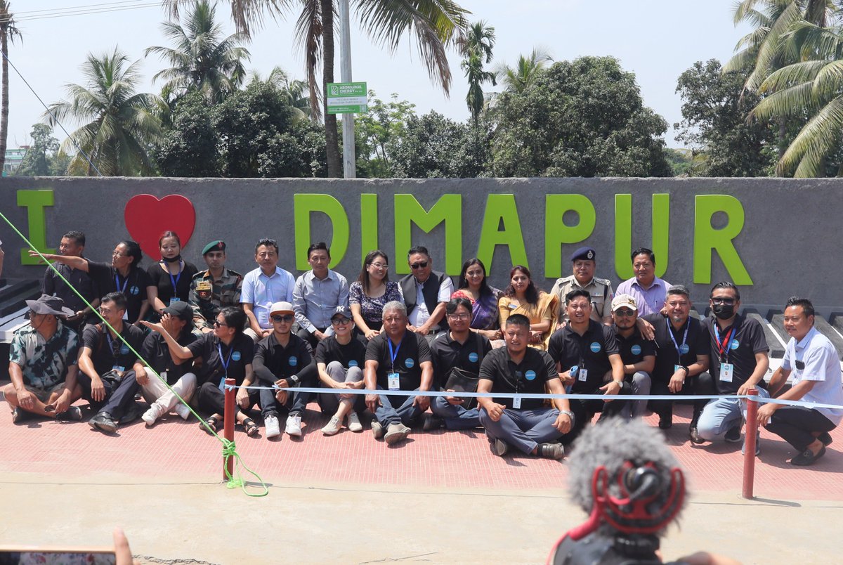 Inauguration of vertical garden at Dimapur...old dhansari bridge #sbmnagaland