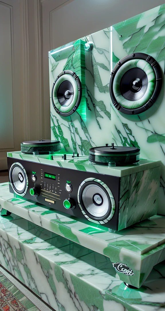 Marble deck stereo system 💖