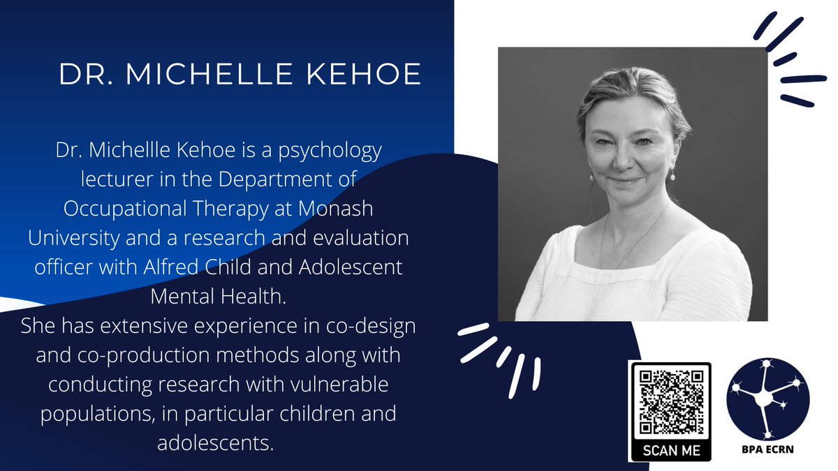 Biological Psychiatry Australia - ECRN (@bpa_ecrn) on Twitter photo Just 10 days until our webinar on June 8th 11am AEST about consumer engagement in grant design and writing!
Hear from <a href="/DrMichelleKehoe/">Dr Michelle Kehoe</a> & her work in children and mental health. Learn how to incorporate lived experience in education & research.
Register: tinyurl.com/4xbczvbj Just 10 days until our webinar on June 8th 11am AEST about consumer engagement in grant design and writing!
Hear from <a href="/DrMichelleKehoe/">Dr Michelle Kehoe</a> & her work in children and mental health. Learn how to incorporate lived experience in education & research.
Register: tinyurl.com/4xbczvbj