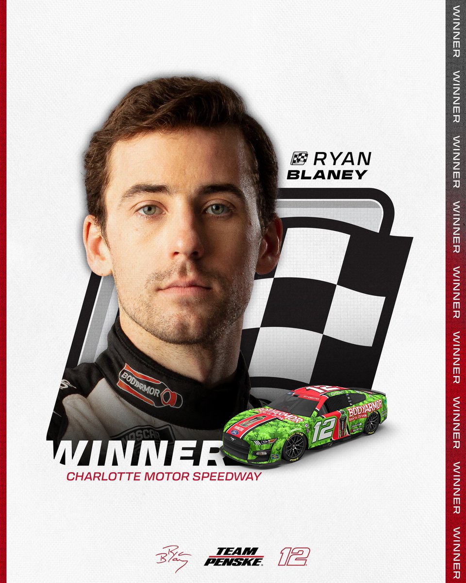 Team_Penske's tweet photo. .@Blaney wins the #CocaCola600 under the lights! https://t.co/h4SRzSvyTZ