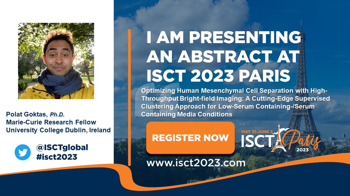 This is the week of #ISCT2023

Excited to see the works in the Cell Therapy field. Feel free to reach out and let's connect in Paris!

@CeADARIreland  @ucddublin  @ISCTglobal 
#cellandgenetherapy #AI