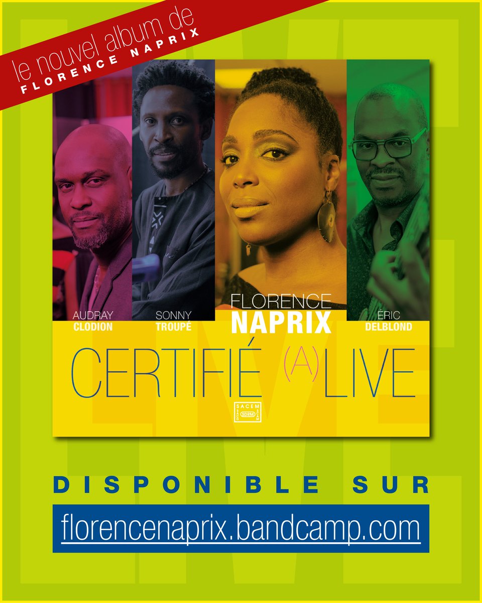 FlorenceNaprix's tweet photo. CERTIFIÉ (A)LIVE, mon tout nouvel album, enregistré en live avec Eric Delblond (basse), Audray Clodion (piano), Sonny Troupé (batterie/ka) et Leedyah Barlagne, mixé par Thierry « Thyeks » Girard et masterisé par Daniel Trépy !
À découvrir sur https://t.co/rH1Yu44JRI https://t.co/9rzLbdWBVM