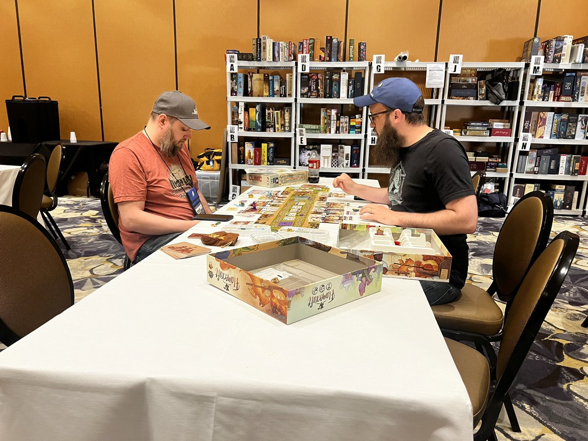 HeavyCardboard's tweet photo. Love seeing Votes for Women by @torylynn being played at #heavycon6 alongside Bus, SpaceCorp 2025-2300AD, and Flamecraft 🔥 https://t.co/a575Ds0NwN