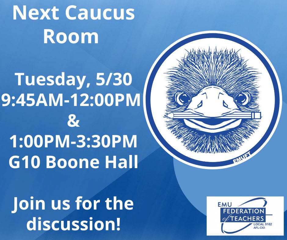 Caucus room TODAY!! See you there 😁 #UnionStrong #truemu #emuft #caucusroom