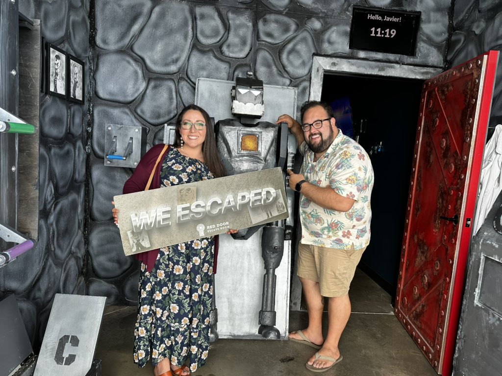 No kiddo, so we did an escape room! <a href="/RedDoorEscape/">Red Door Escape Room</a> #WeEscaped