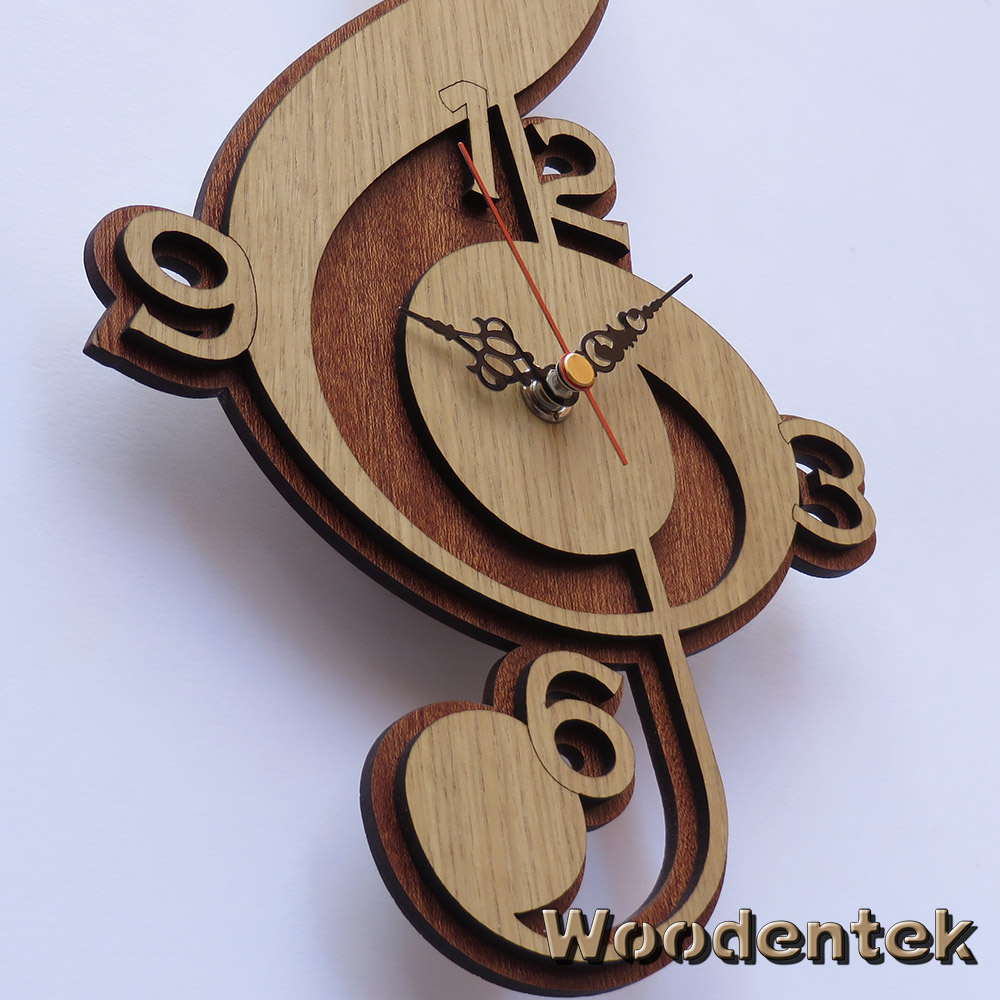 Handmade #TrebleClef wooden clock. We created the original clock; don't buy Chinese copies (sometimes they even use our photos to hide their low-quality cheap copy!). #ClefBookMarks #HolidayGift - WorldwideShipping  etsy.com/listing/252249…