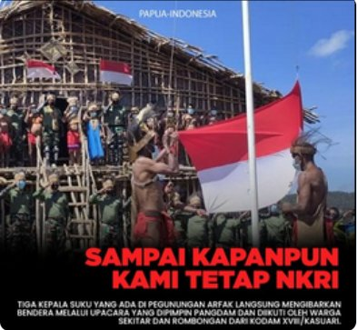 Sampai kapanpun kami tetap NKRI

#Papuadamai
#papuankri