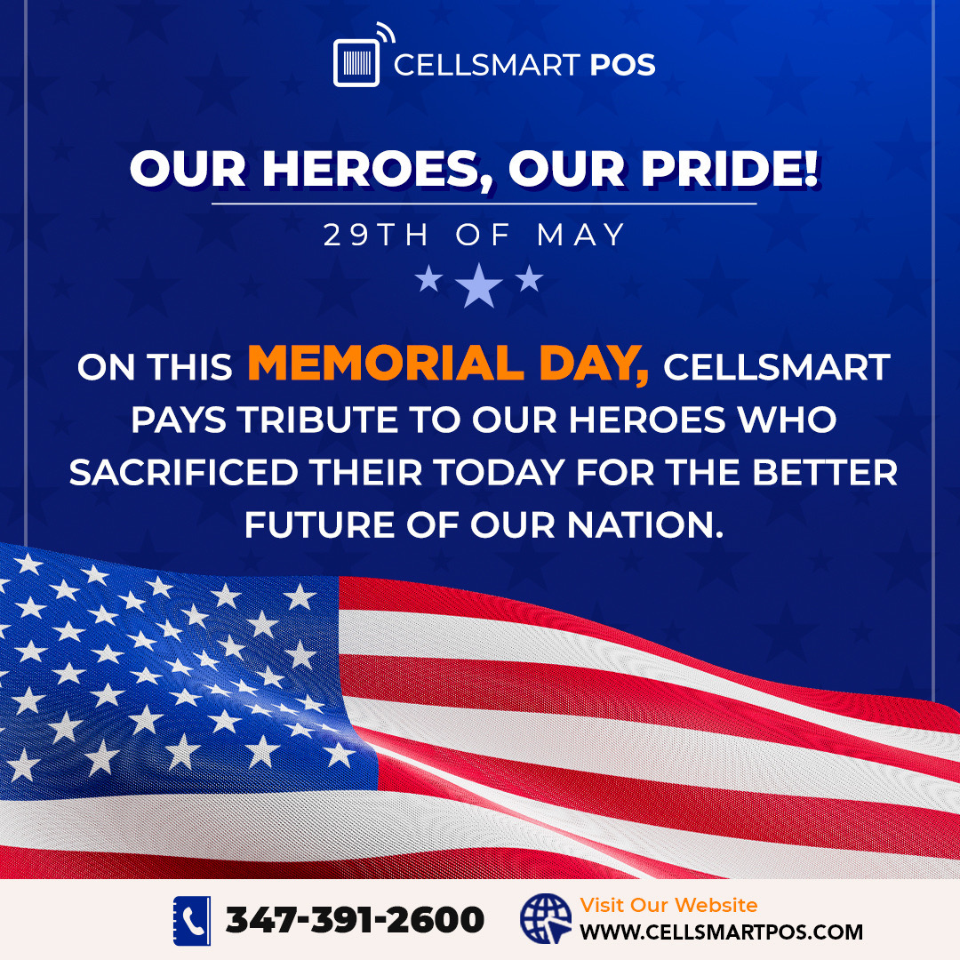 CellSmartPOS's tweet image. Our Heroes, Our Pride!

On this memorial day, CellSmart pays tribute to our heroes who sacrificed their lives for the better future of our nation.

#CellSmartPOS