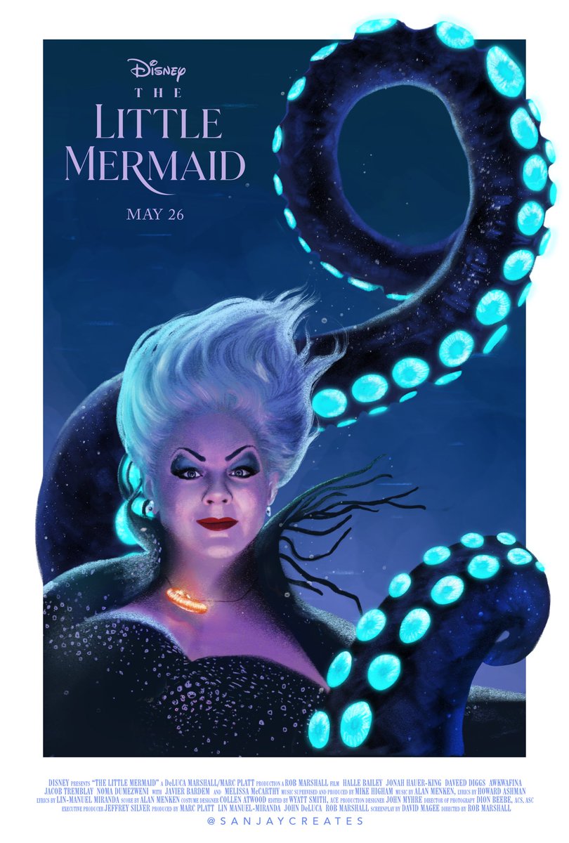 My two illustrated companion posters for The Little Mermaid! #TheLittleMermaid #LittleMermaid #Ariel #Ursula