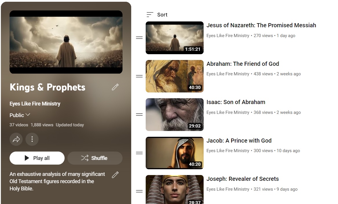 Watch every Biblical detail of Scripture's most important Kings & Prophets here. From Abraham to Jesus of Nazareth. youtube.com/playlist?list=…