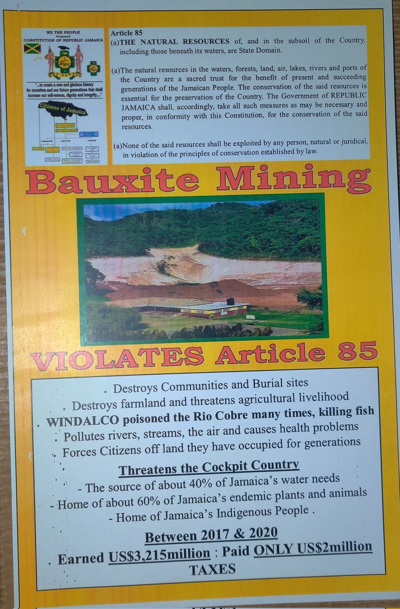 HaileMikaelCujo's tweet photo. @JamaicaBuild @NationwideRadio @AndrewHolnessJM @the_jbi @NorandaBauxite @jlpjamaica Article 85 of "WE THE PEOPLE Proposed CONSTITUTION OF REPUBLIC JAMAICA" #WTPPCORJ protects us from unprofitable destructive bauxite mining and preserves our beaches for citizens'use https://t.co/GV8Qe4EV9t