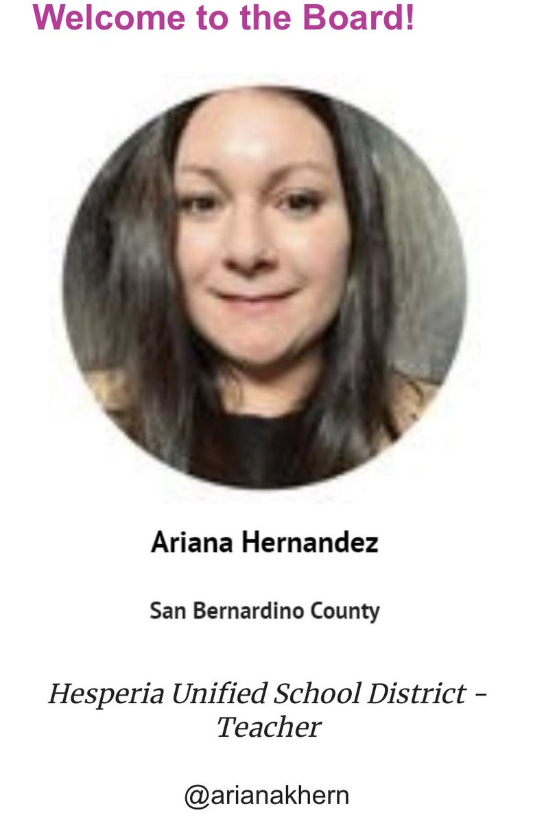 @IACUE is ecstatic to welcome our newest member @arianakhern to serve on our board! Ariana joins us from @HesperiaUnified and is a phenomenal addition to our team!