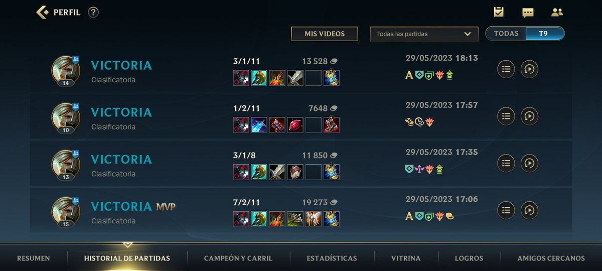 Bueno toca volver al top 1. [Top 187]
Será que volverá perma ban Riven Unu?