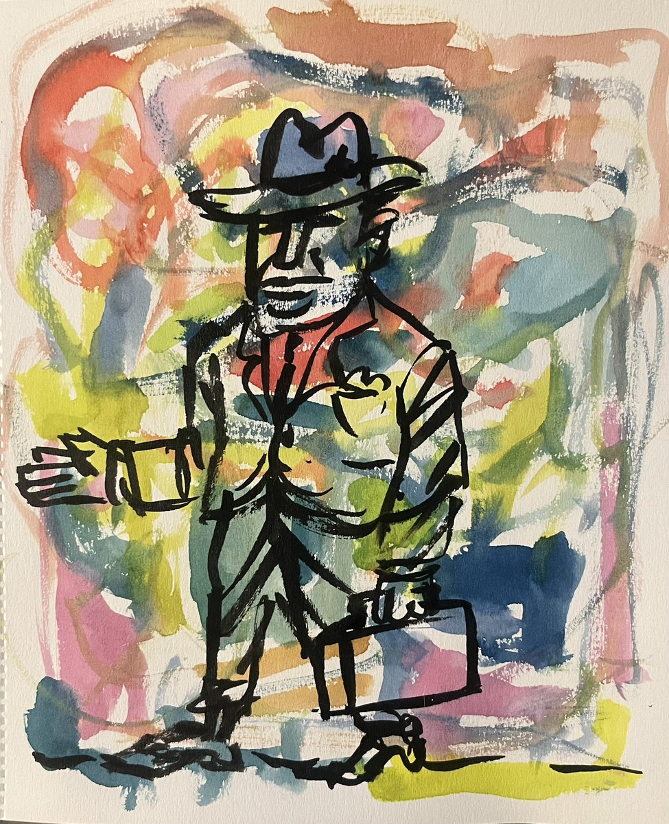 Abstract Expressionist Businessman