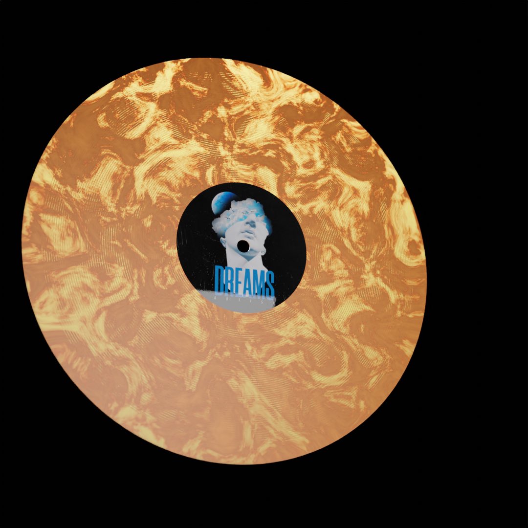 AIWithAndy's tweet photo. Got into blender and made a cool fiery vinyl record. https://t.co/MKBXlmiFpZ